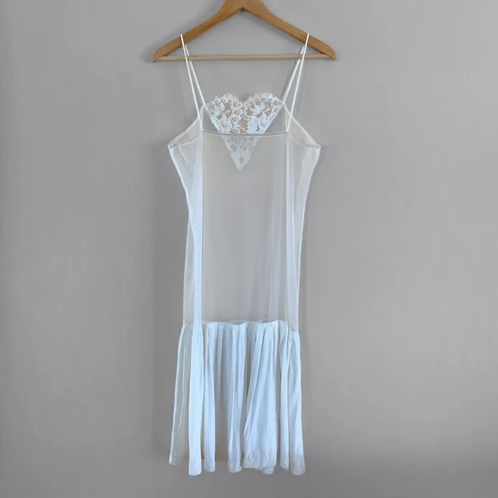 Vintage Sheer Lace Slip Dress